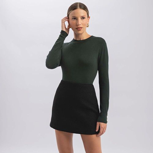 Chompa Mujer Rayon Mock Manga Larga Malabar