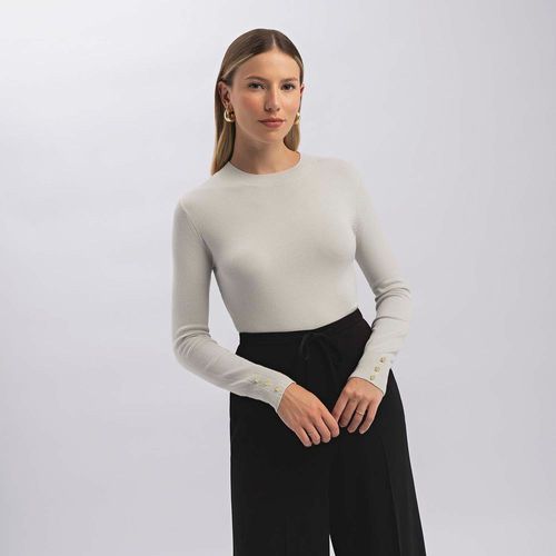 Chompa Mujer Rayon Mock Manga Larga Malabar