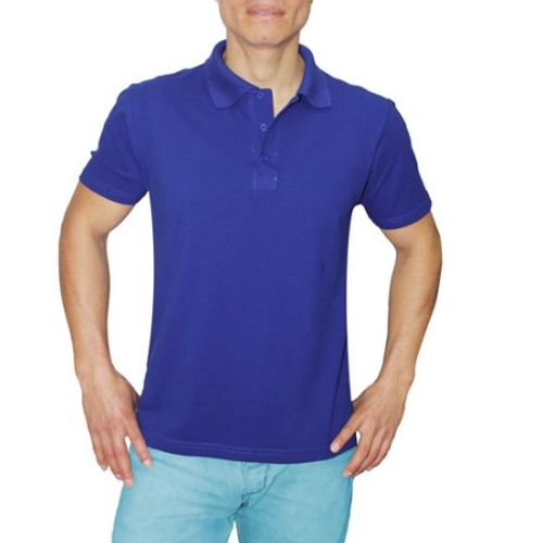 Polo Camisero Manga Corta Azulino