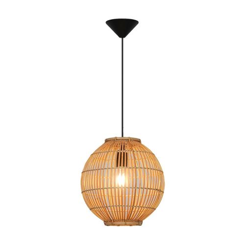 Lámpara Colgante Orange Loto 1 Luz E27 Bambú