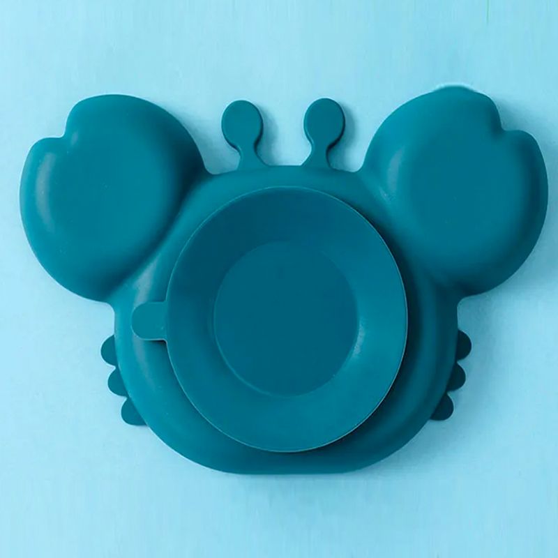 Plato-Silicona-Cangrejo-con-Ventosa-Para-Bebe-Verde-Jade