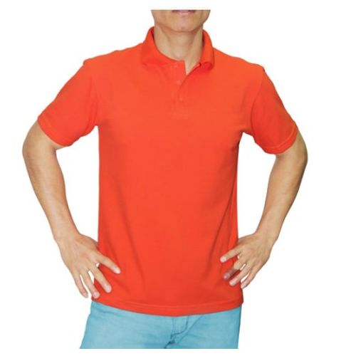 Polo Camisero Manga Corta Naranja