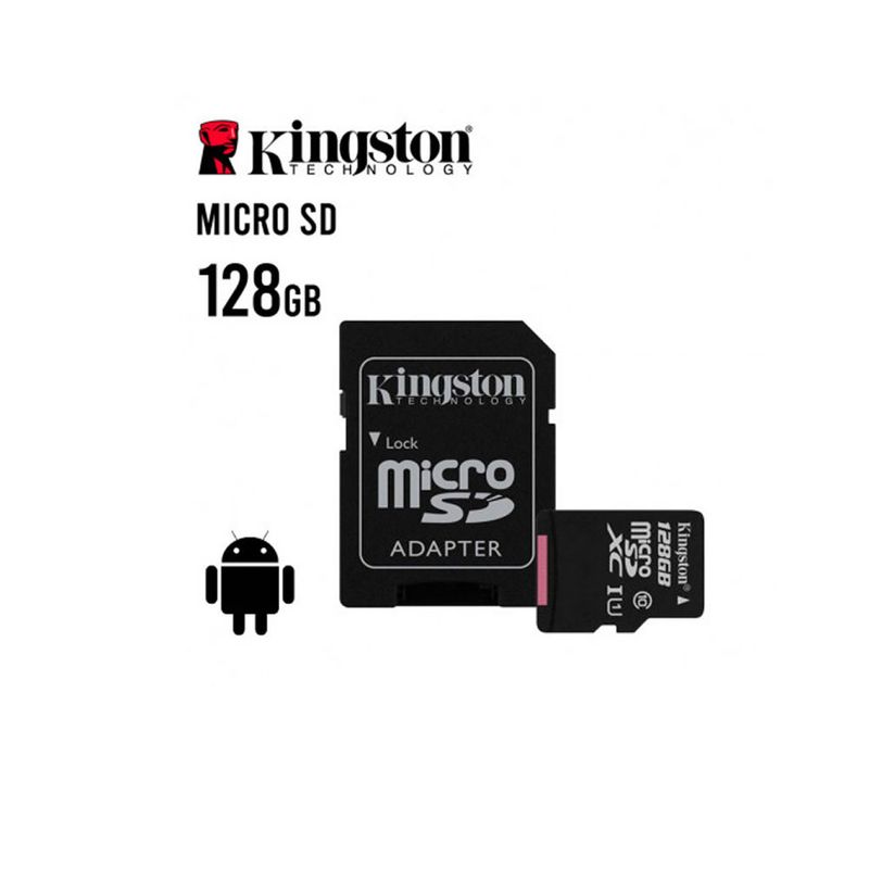 -Memoria-Micro-SD-Kingston-128GB-Clase-10-100MBS