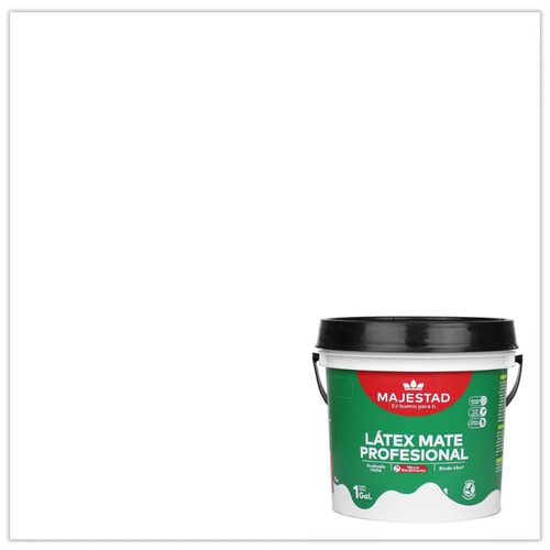 Pintura Látex Profesional Majestad Mate Blanco 1gl