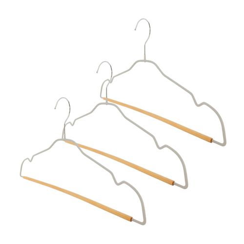 Set 3 colgadores Metal/Madera Orange