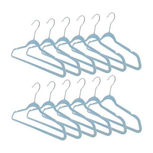 Set x 12 colgadores para niños Celeste Orange
