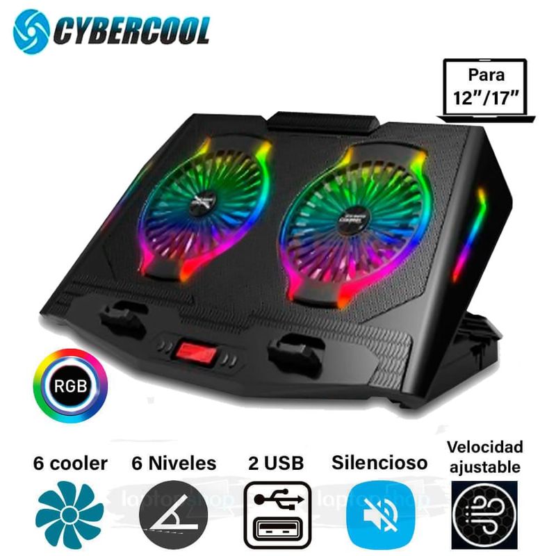 Cooler-Para-Laptop-HA-N10-Cybercool-Luz-RGB