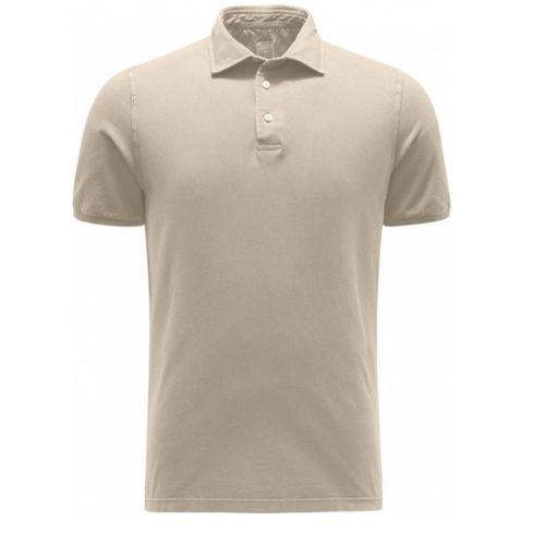 Polo Camisero Manga Corta Beige