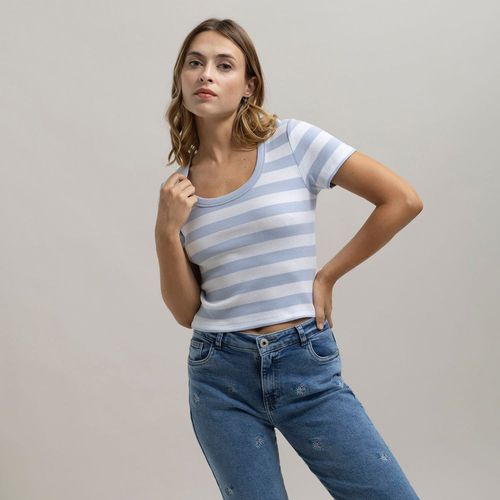 Polo Mujer Franja Mang Corta Amc