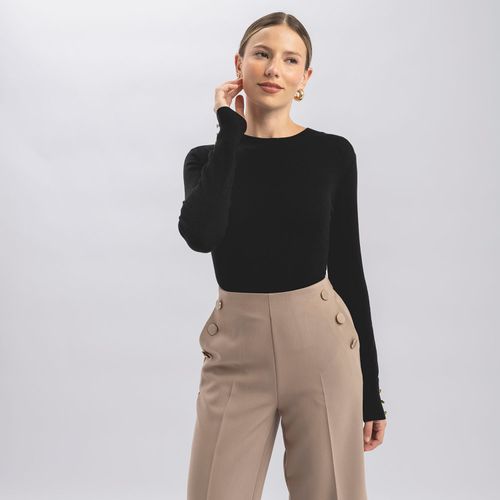 Chompa Mujer Rayon Mock Manga Larga Malabar