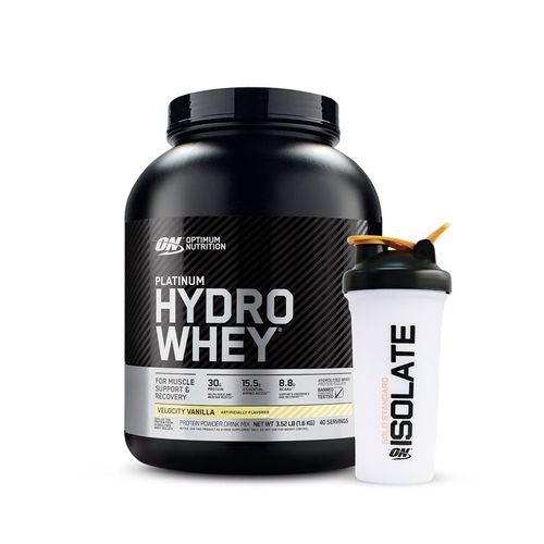 Proteína Hidrolizada Hydrowhey 3.6lb - Optimum Nutrition - Vainilla + Shaker Gratis