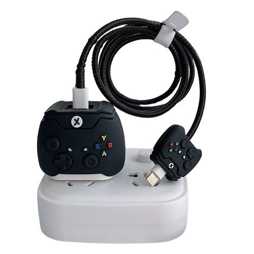 Funda Protectora de Silicona para Cargador 20W Iphone Videojuegos Negro - copy - copy