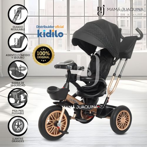 Triciclo Guiador de Lujo Kidilo «DIESSEL» Negro