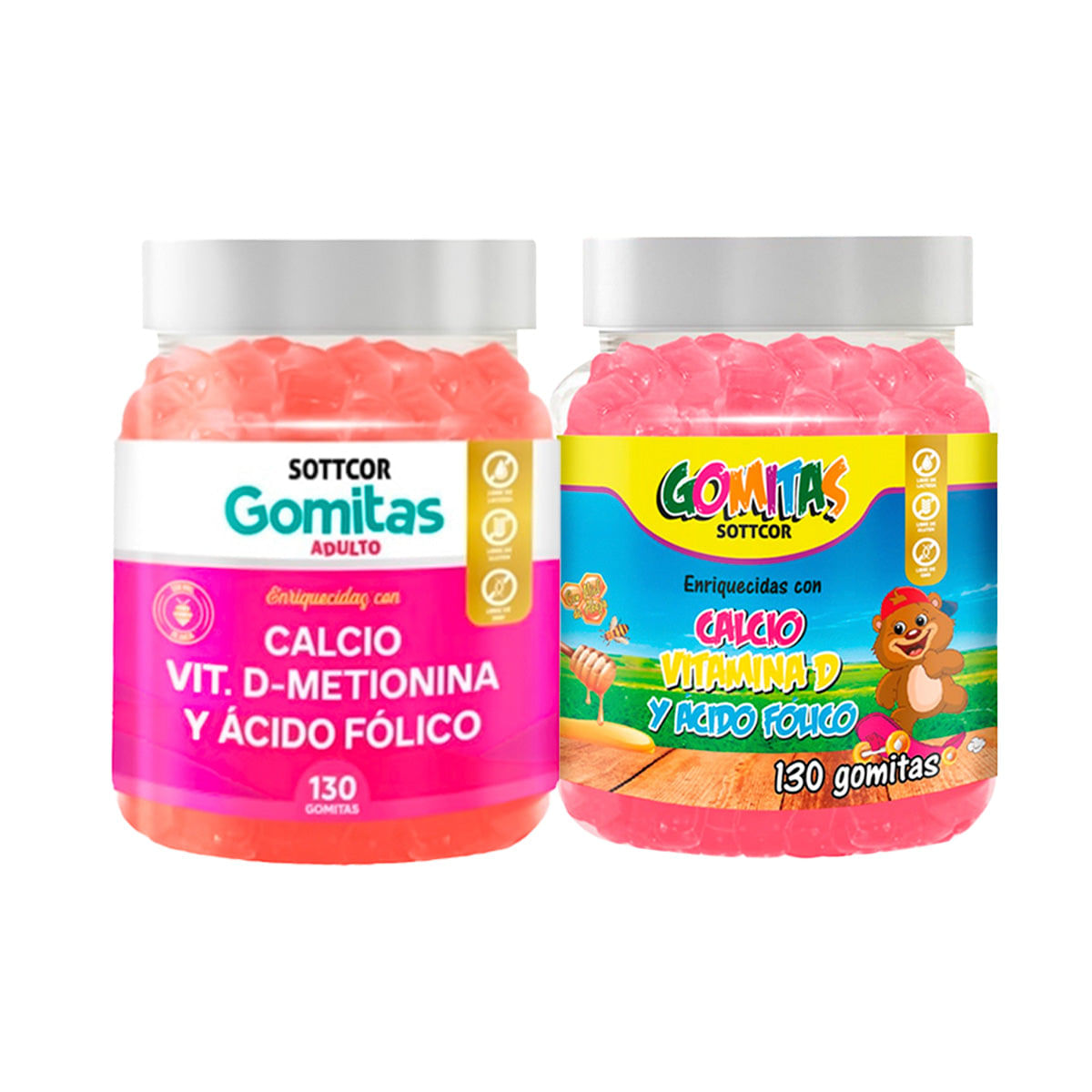 Duo Gomitas Calcio Niños + Calcio Adulto Sottcor