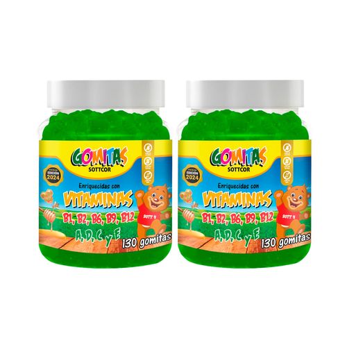 Gomitas Para Niños Vitaminas 130 Gomitas Sottcor 2 Und