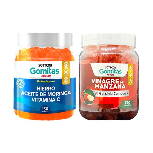Gomitas Adulto Hierro + Gomitas Vinagre de Manzana Adultos