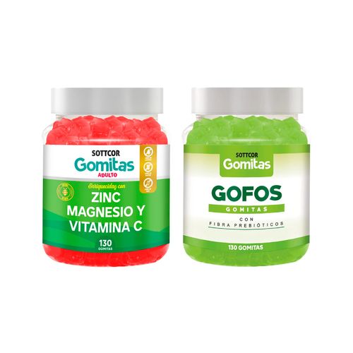 Gomitas De Zinc Adulto + Gomitas Gofo Con Fibra Adulto