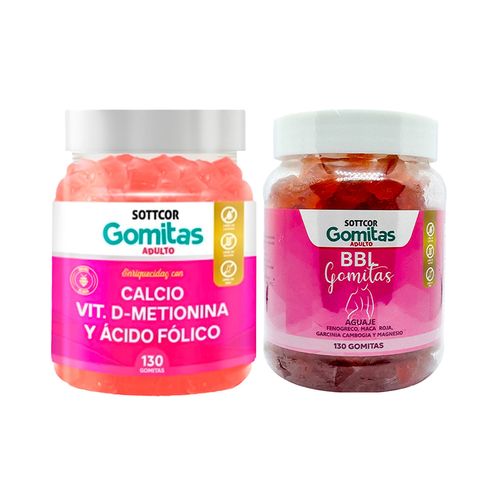 Gomitas Adulto Calcio + Gomitas Aguaje BBL Adultos