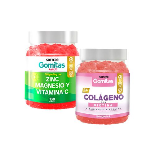 Gomitas Adultos Zinc + Gomitas Adultos Colágeno y Biotina