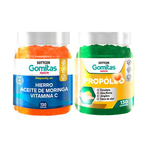 Gomitas Adulto Hierro + Gomitas de Propolio Adulto