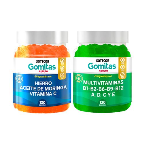 Gomitas Adulto Hierro+Gomitas Multivitaminas Adulto