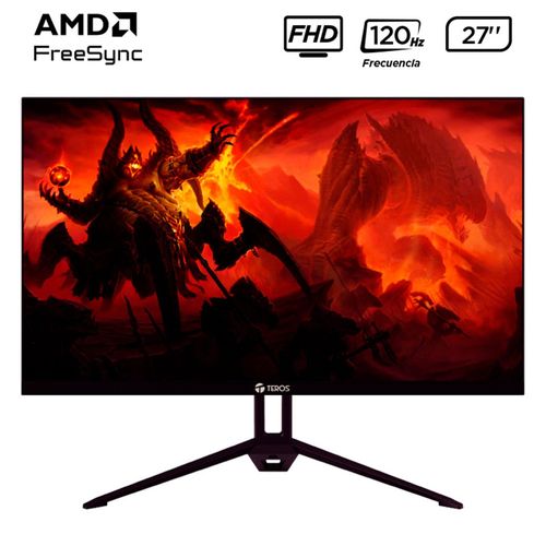 MONITOR PLANO TEROS  27" / FHD IPS 1920 x 1080 / 120HZ / 1MS / HDMI VGA / PARLANTES INTEGRADOS