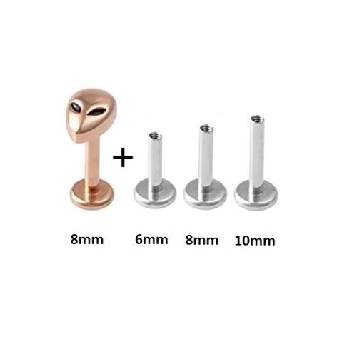 Piercing alien multiusos  helix labret lóbulo tragus oro rosa