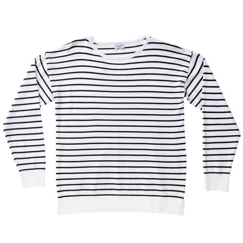 Chompas cuello redondo rayas moda mujer SINGULAR