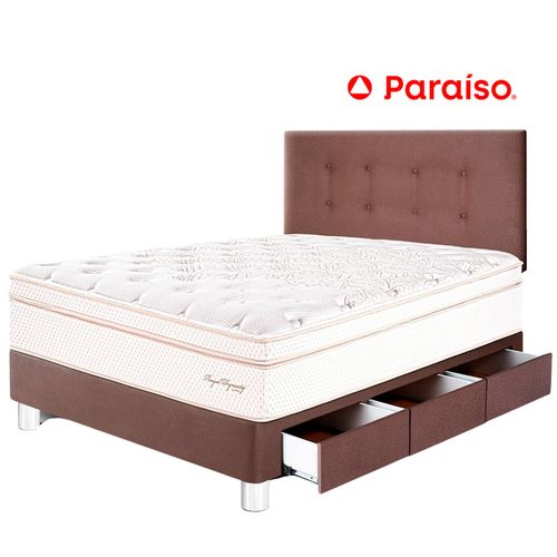Juego de Dormitorio PARAÍSO Royal Dynasty C Caj 1.5 Plazas Chocolate