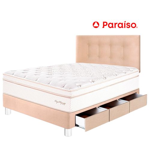 Juego de Dormitorio PARAÍSO Royal Dynasty C Caj 1.5 Plazas Champagne