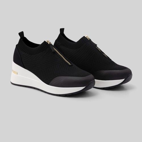 Zapatillas Urbanas Mujer Malabar Collection Zipper Negro