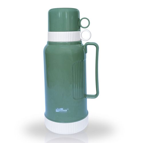Termo 1.8L para Bebida Caliente y Frío con Doble Taza Verde