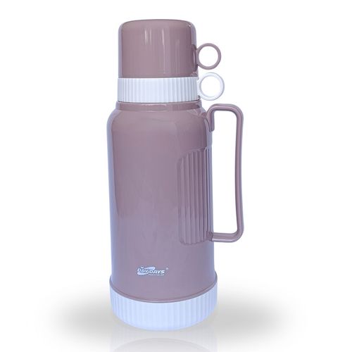 Termo 1.8L para Bebida Caliente y Frío con Doble Taza Rosa