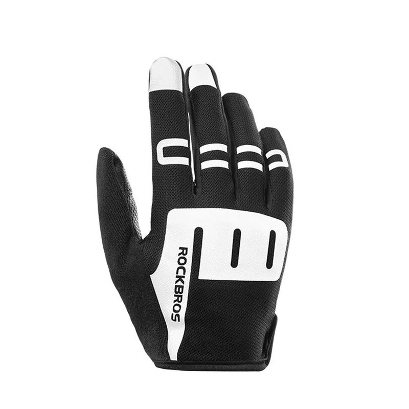 Guantes-para-ciclismo-largos-negros-con-blanco-Rockbros-Talla-M