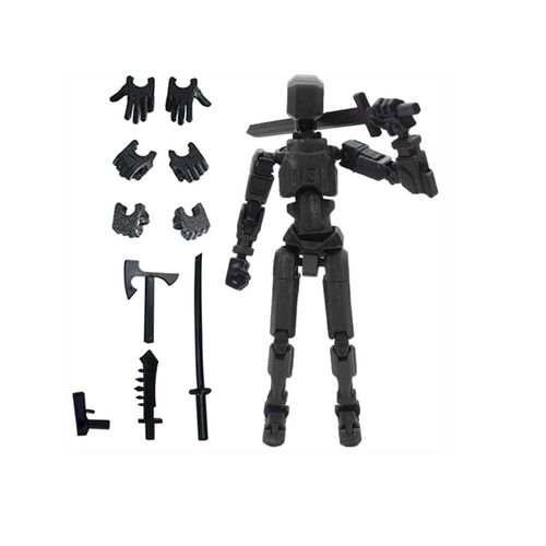 Muñeco Articulado Titan T13 Dummy figura de Accion Negro