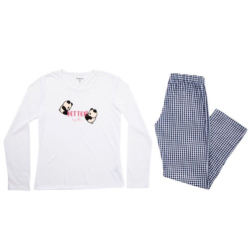 Pijamas Polo + Pantalón Panda Cdro mujer SINGULAR