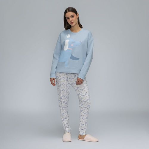 Pijama Mujer Hypnotic Over + Pantalón Algodón Fleece