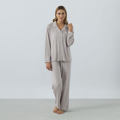 Pijama Mujer Garden Manga Larga Algodón Zafin