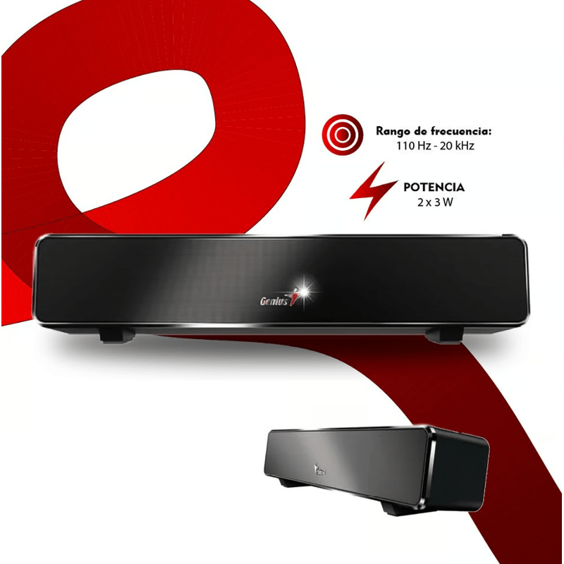 PARLANTE-GENIUS-SOUND-BAR-100-MINI-6W-USB-BLACK