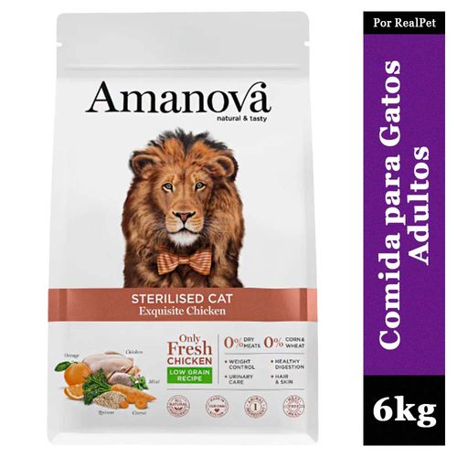 Comida Gato Esterilizado Amanova Pollo Exquisite Chicken 6kg