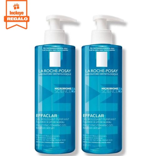 Duo La Roche Posay Gel Limpiador Effaclar para Pieles Mixtas a Grasas 400ML