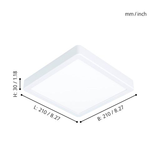 Lámpara De Techo Eglo Fueva 5 17W Blanco