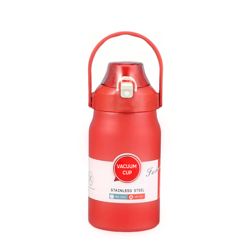 Termo-de-Acero-Inoxidable-Con-Pajita-Portable-Acabado-Mate-Rojo