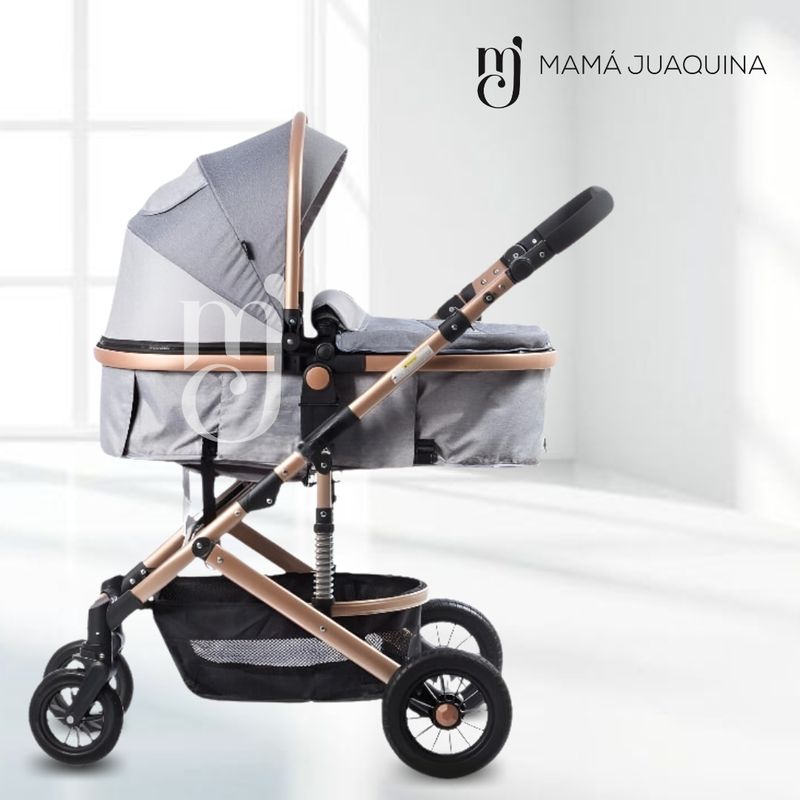 COCHE-CUNA-MOISES-DE-LUJO-«COMFORT»-GRIS