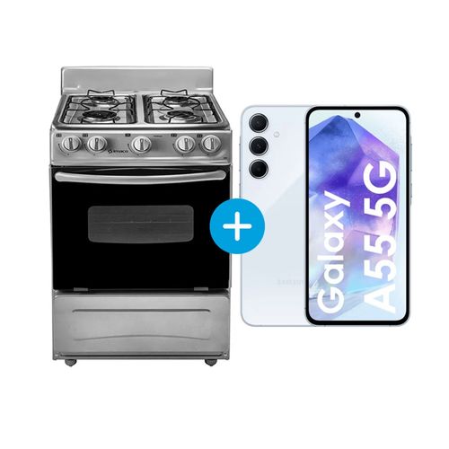 Combo Cocina de Pie Imaco 4 quemadores y  Samsung A55 5G 256GB
