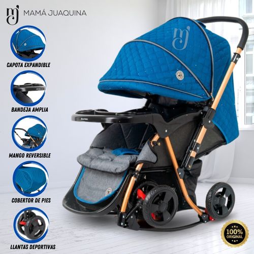 Coche Cuna Mecedora de Lujo «GRAND ROYCE» Azul