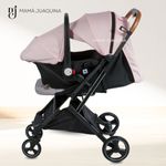 Coche-Happy-Travel-con-Porta-Bebe-ROSA