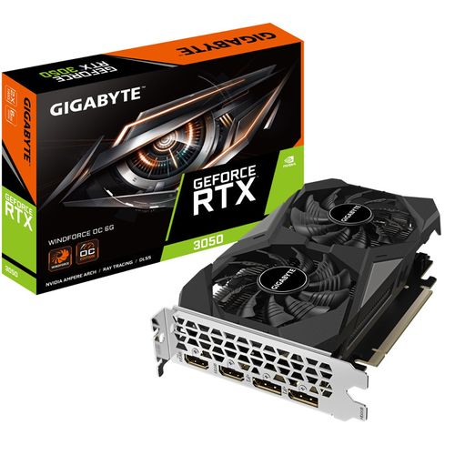 TARJETA DE VIDEO GIGABYTE NVIDIA GeForce RTX 3050 WINDFORCE OC V2 / 6GB 96-bit / GDDR6 / HDMI-DP