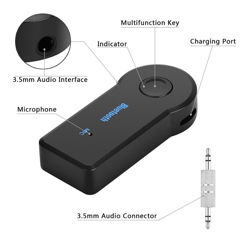 Adaptador Receptor Bluetooth 5.0 Conector 3.5mm