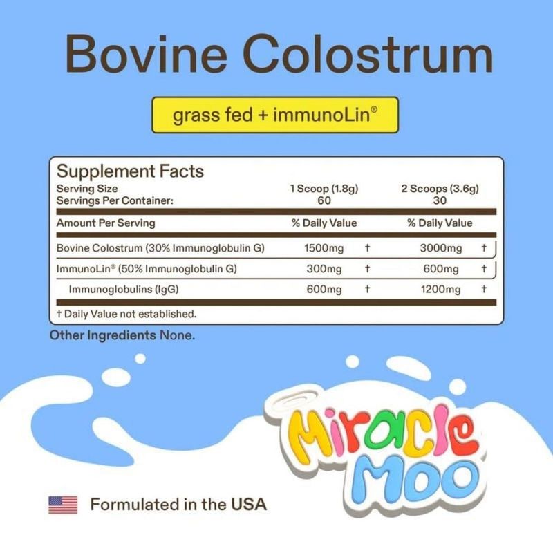Calostro-Bovinocon-IgG-Plus-ImmunoLin-Miracle-Moo---60-porciones